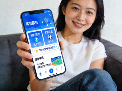 用户通过手机应用享受便捷的体育服务